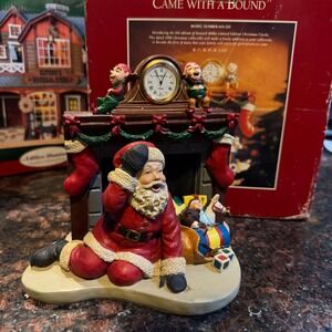 1998 Howard Miller Limited Edition Christmas Clock Down the Chimney He‎ Came